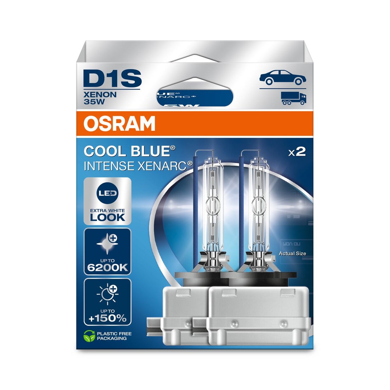 Set 2 becuri xenon D1S Osram Cool Blue Intense Next Gen 35W 85V