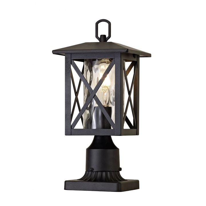 Klausen Hardy 2 villanyoszlop, fekete, H 45cm, 1XE27, alumínium, IP44