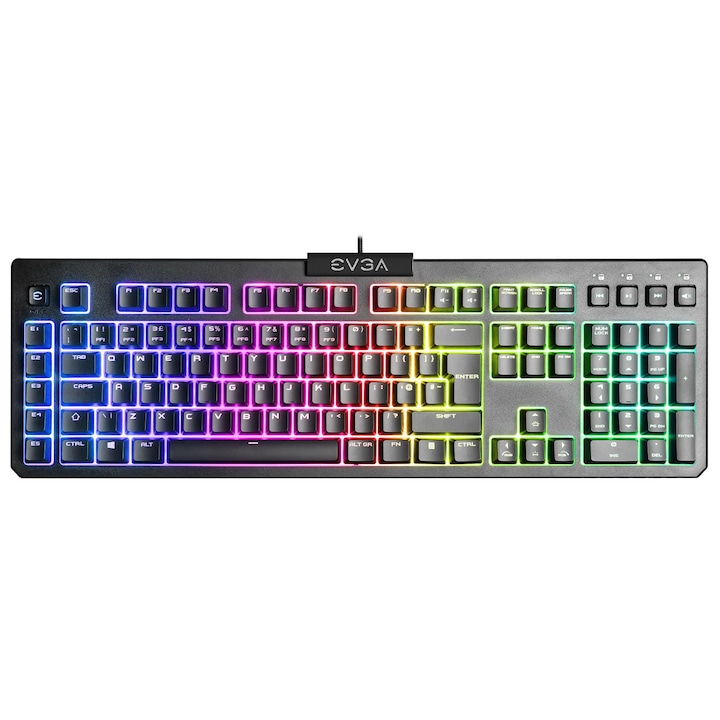 Геймърска клавиатура EVGA Z12 RGB, Черен, USB