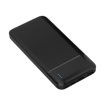 Baterie externa, powerbank Platinet 45720, 10000 mAH li-polimer, 2 x USB, 1 x Type C, 1 x microUSB, LED, negru