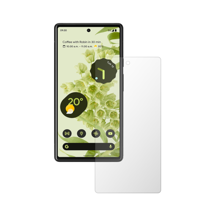 iSkinz önregeneráló képernyővédő fólia Google Pixel 6 telefonhoz – tokbarát, láthatatlan Skinz UHD, ultra-tiszta szilikon teljes lefedéssel, tapadó és rugalmas