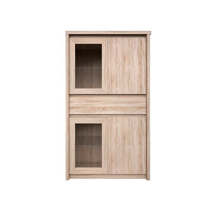 Vitrina pal melaminat natur stejar sonoma Norty 87x40x154 cm