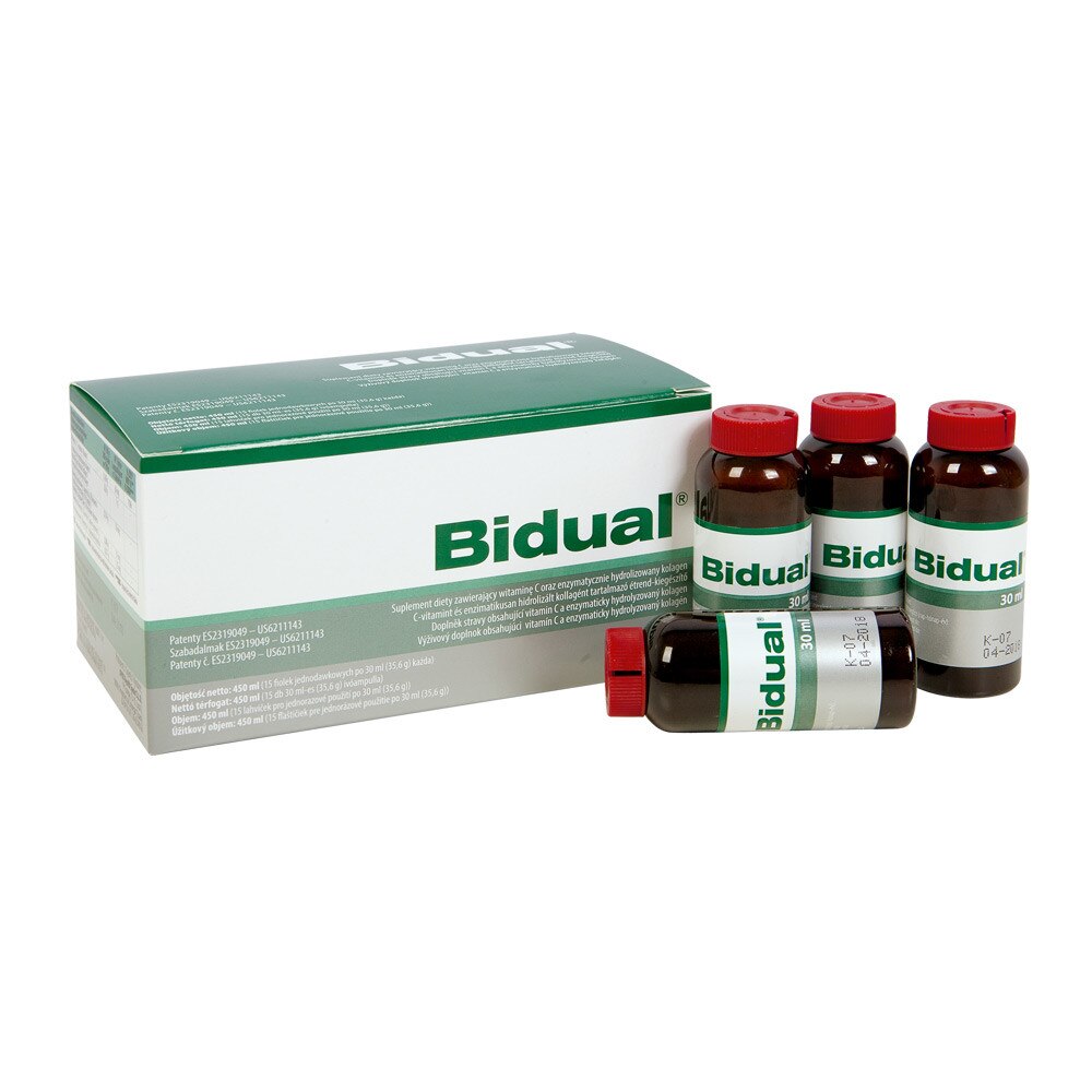 Bidual, 15 db ivóampulla, Cvitamint és hidrolizált kollagént
