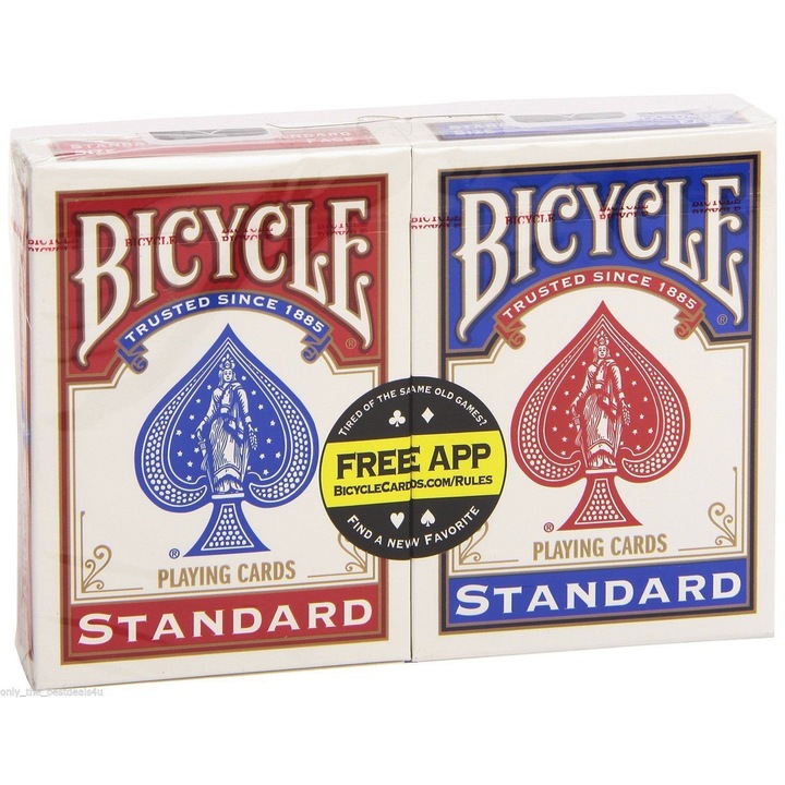 Set 2 pachete de carti de joc Bicycle Standard