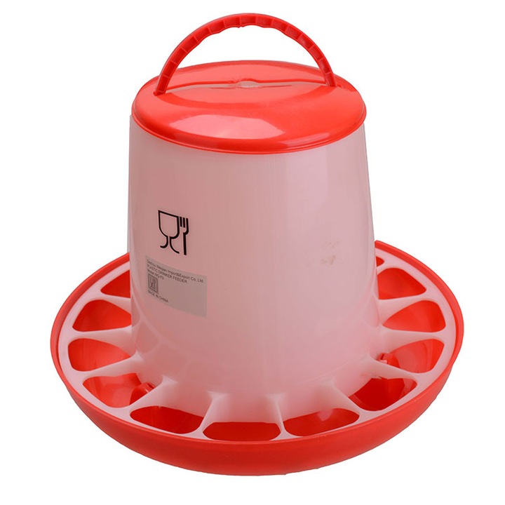 Madáretető, 1,5 kg, műanyag, piros/fehér