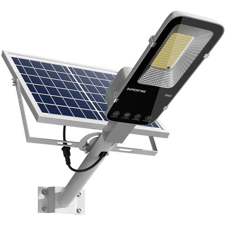 Соларна LED лампа Superfire FF5-A, Соларен панел, Дистанционно, 63W, 500 лумена, Акумулатор 5000 mAh, IP65