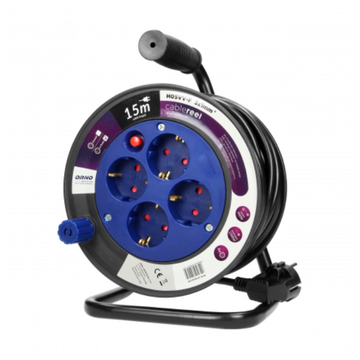 Orno OR-AE-13171(GS)/15m MINI kábeldobos hosszabbító