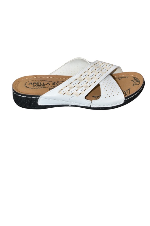 Papuci dama, Vizyou Argintiu bareta incrucisata ,talpa inalta