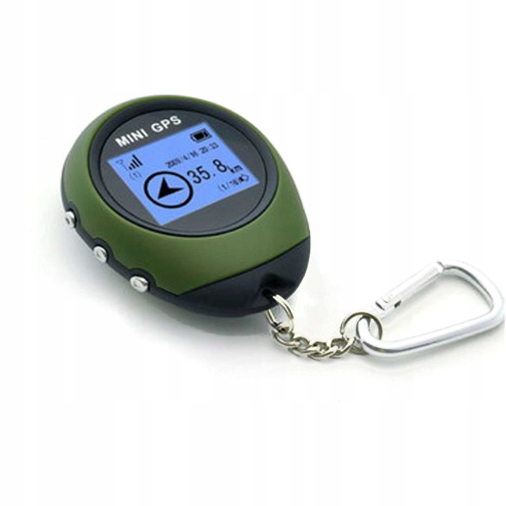 GPS Tracker personal, 490 mAh, Ecran LCD, Incarcare USB, Verde