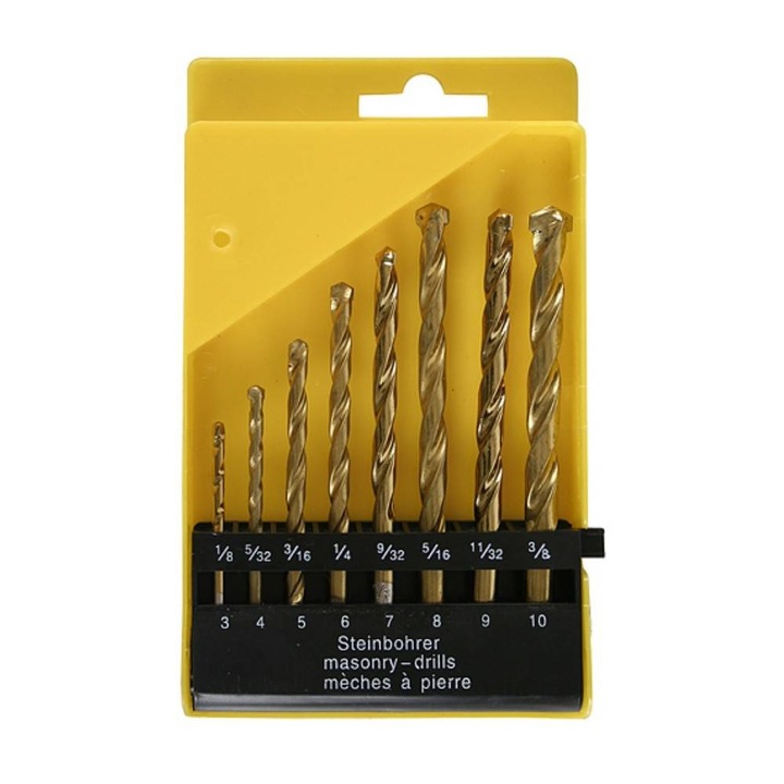 Комплект от 8 свредла за зидария Strend Pro Hobby 3-10 мм