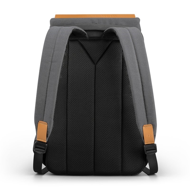 Rucsac laptop 15.6", cu port de incarcare USB, fermoar ascuns si deschidere la 180 grade, Kingsons, 45x29x15 cm, Gri deschis
