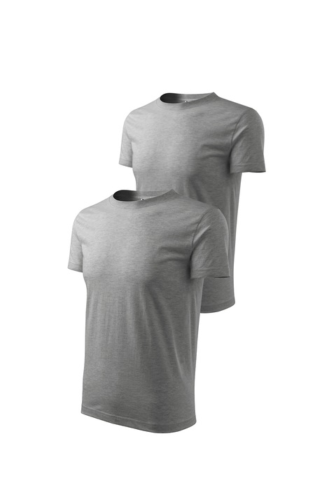 Set 2 tricouri de barbati, Malfini, Classic, Diverse culori 1, XS-3XL, Gri inchis