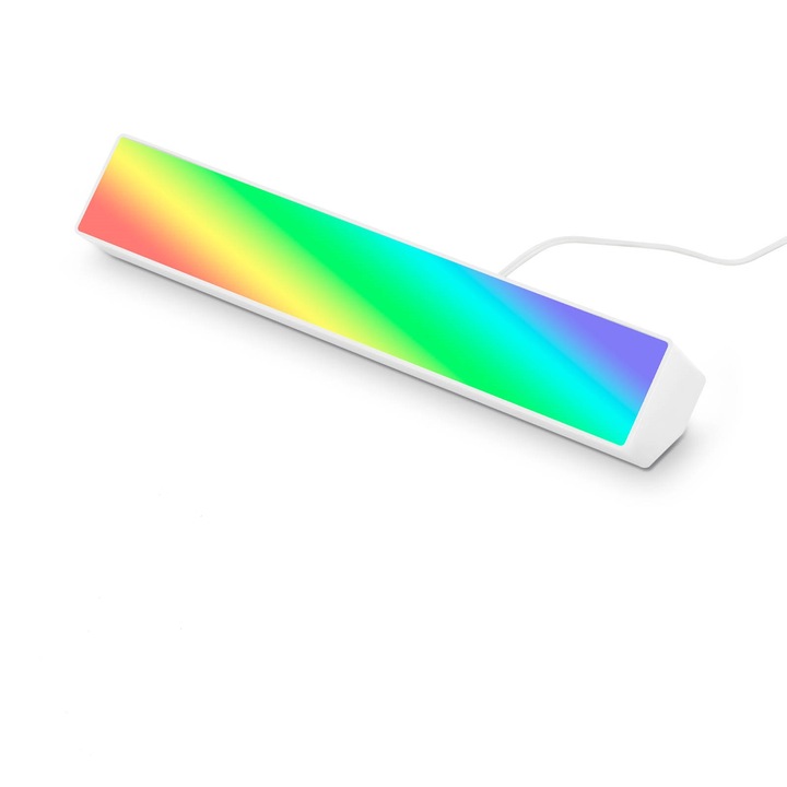 Lampa LED RGB inteligenta Briloner, Wi-Fi, Bluetooth, dimabil, 9W, 840 lm, 16 milioane culori, compatibil Alexa/Google Assistant, 25.5cm, Alb