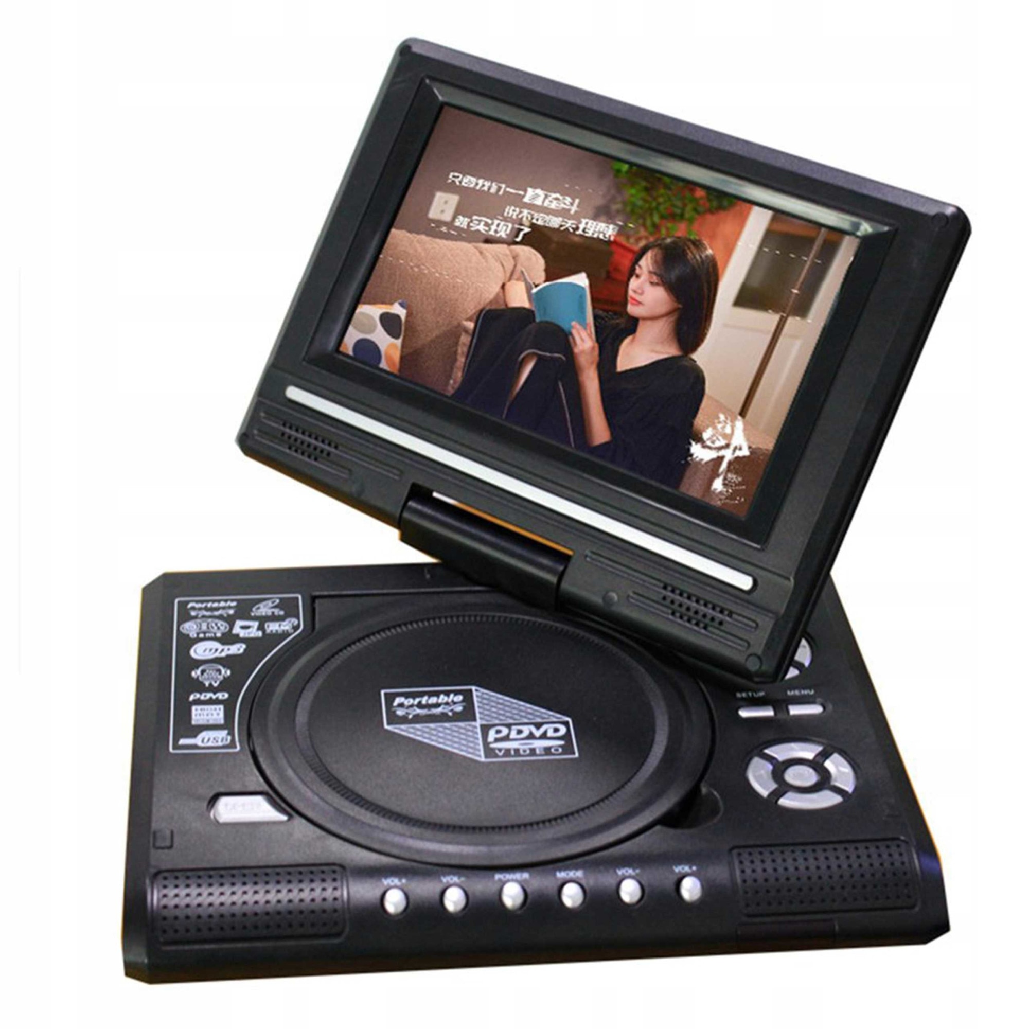Assimilate let down include DVD portabil, 7.8", Cu functie TV analogica, USB, Negru - eMAG.ro