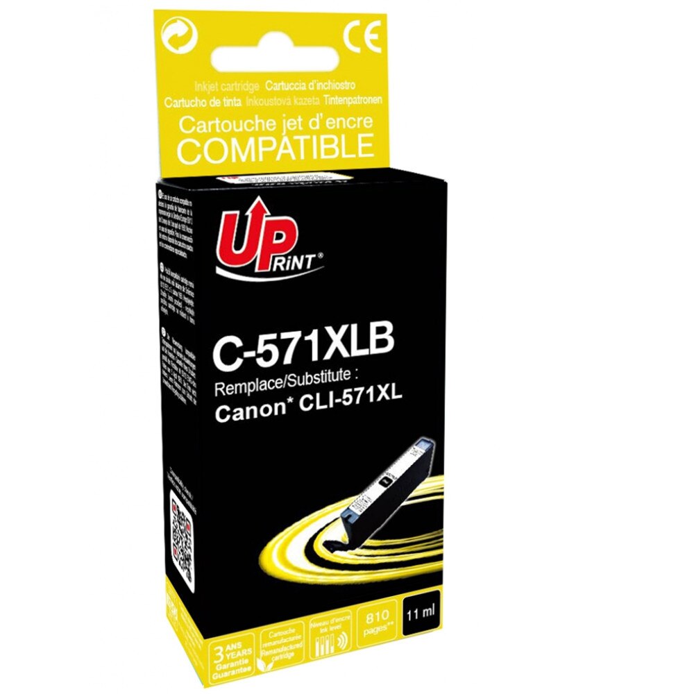 Cartus cerneala UPRINT CJ571XLBUP Negru, 11 ml, compatibil CLI 571XL BK