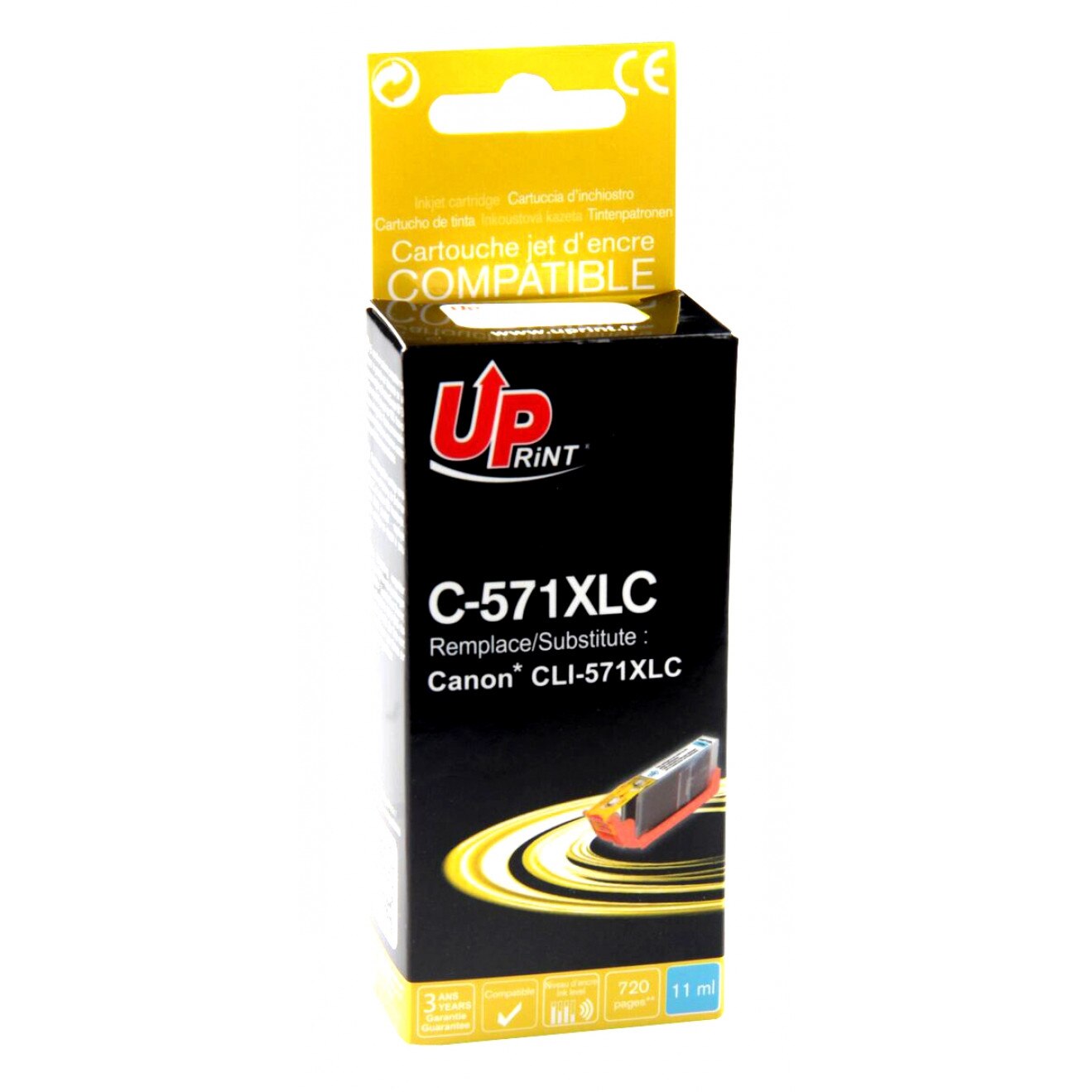 Cartus cerneala UPRINT CJ571XLCUP Cyan, 11 ml, compatibil CLI 571XL C