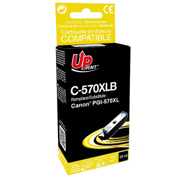 Cartus cerneala UPRINT CJ2500XLCUP Cyan, 21 ml, compatibil PGI2500XL-C
