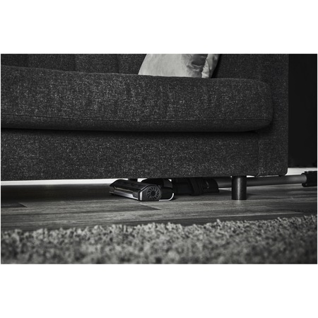 Aspirator vertical Rowenta X-Nano RH1128WO, 2 in 1, 100W, putere de aspirare 20 Air Watts, autonomie 40 min, tehnologie ciclonica, negru/violet