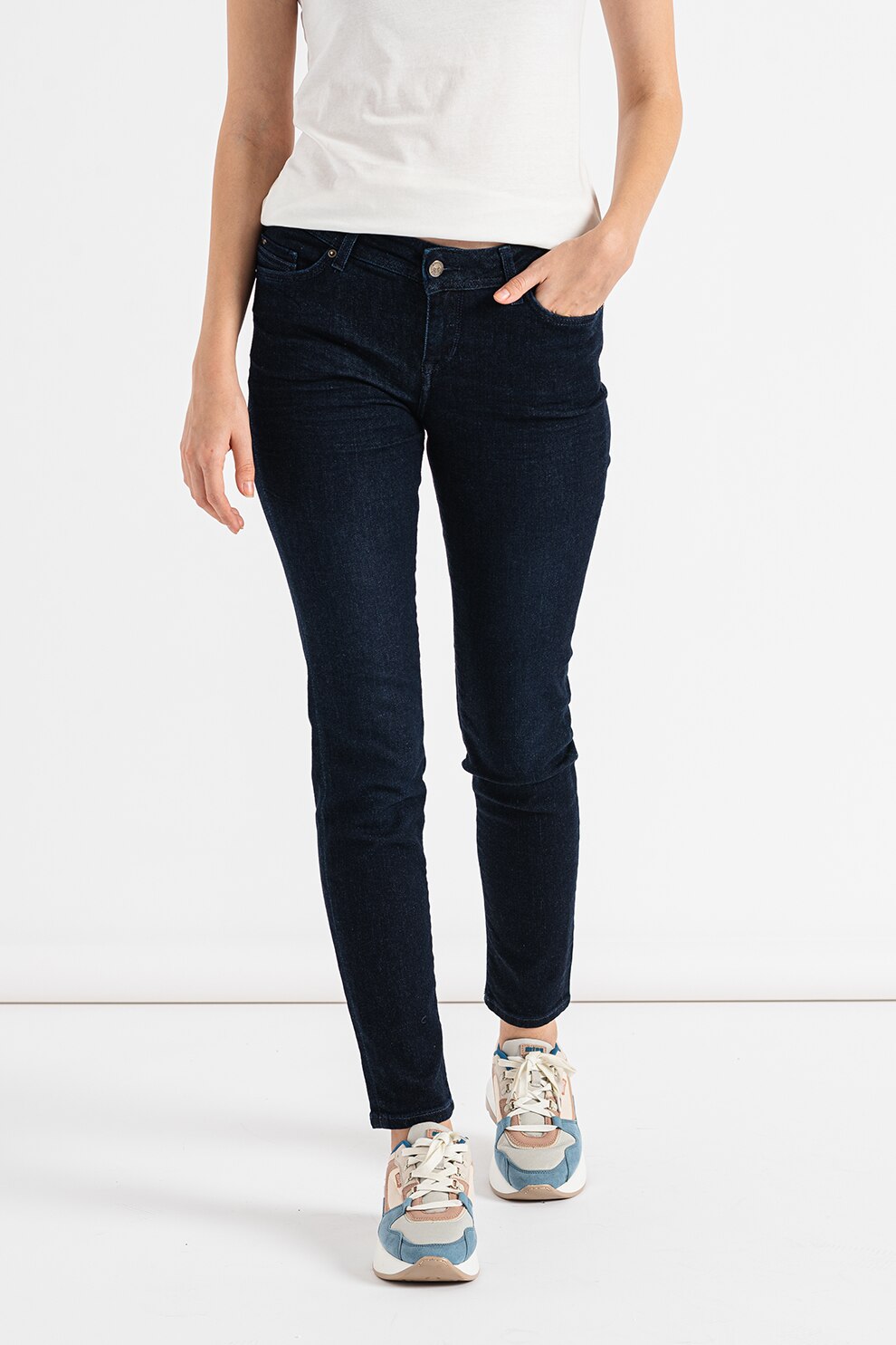 MUSTANG Jasmin – Jeggings In Denim Elasticizzato Per Donna – Vestibilità Aderente, Vita Media, Lavaggio Usato – Jeans Confortevoli Con Effetto Leggings
