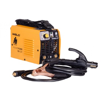 Aparat de sudura invertor IWELD Gorilla Pocketpower 130, putere 120A, electrozi 1.6-3.2, 3kg Aparat de sudura invertor IWELD Gorilla Pocketpower 130, putere 120A, electrozi 1.6-3.2, 3kg