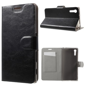 Husa Sony Xperia XZ, Piele Ecologica, Deschidere Laterala, Portofel Negru, Stand Birou Husa Sony Xperia XZ, Piele Ecologica, Deschidere Laterala, Portofel Negru, Stand Birou