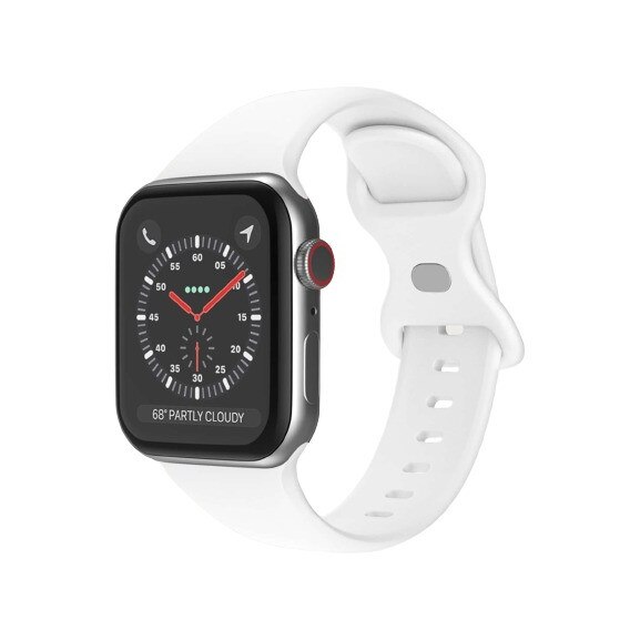 Силиконова каишка Apple Watch 38мм, Бяла - eMAG.bg