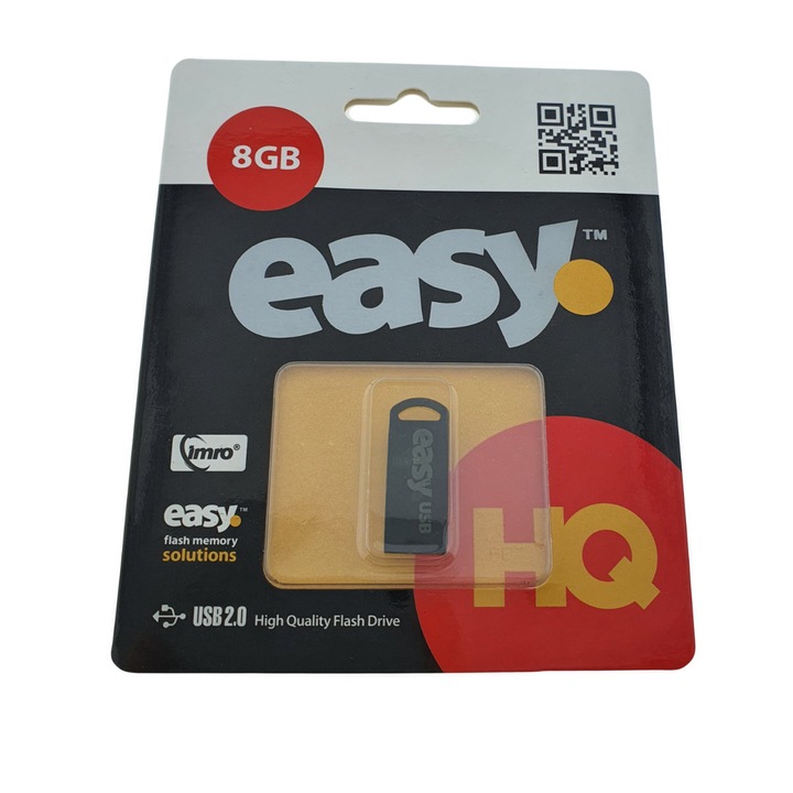 Memorie USB Flash Drive, Imro Easy 01525, capacitate 8 GB, dimensiuni mini, neagra