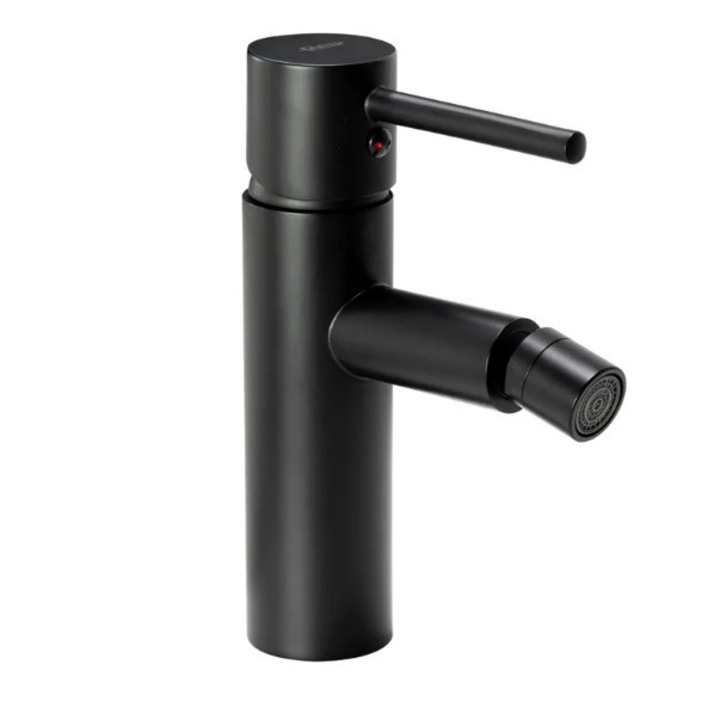 Смесител за биде, Rea, Tess черен, Черен, Височина 18,5 см, Керамична глава, Обхват на действие 9 см, Връзка 3/8 инча, Аератор, Спестяване на вода до 75%
