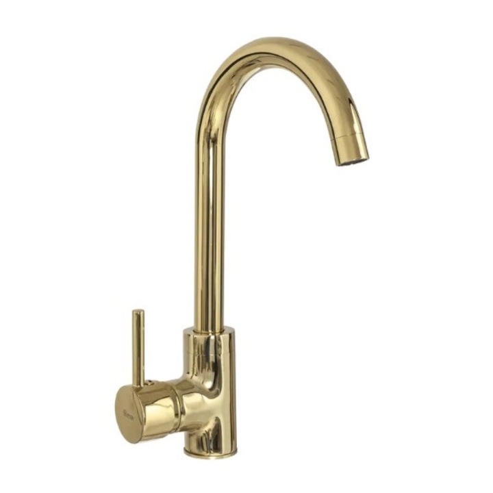 Смесител за кухня Rea Talisa Gold, Златист, Месинг, Масивен, Гланц