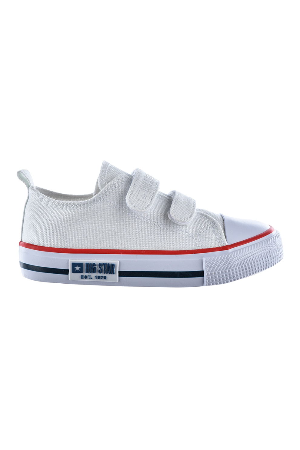 Big Star, Tenisi din panza cu talpa contrastanta, Alb, 24 EU