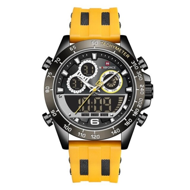 Ръчен мъжки часовник Naviforce Dual Time Quartz Casual Sport Digital Analog