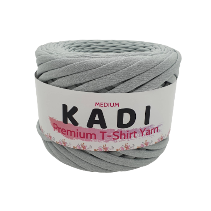 Fir panglica premium KaDi Medium, 7-9 mm, 110 m, culoare Gri Deschis