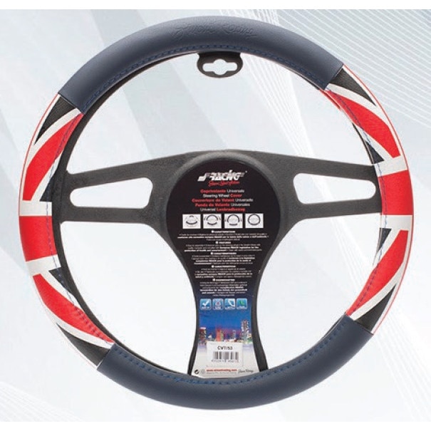 Husa volan universala, marca Simoni Racing, model UK flag