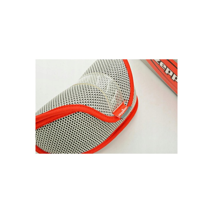 Toc pentru ochelari, Inchidere velcro, 16 x 6 x 6 cm, Portocaliu/Gri