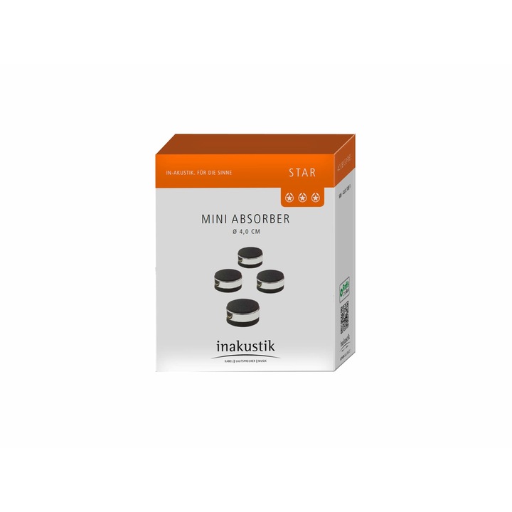 4 darabos készlet Mini rezgéscsillapító, Inakustik Star 008508
