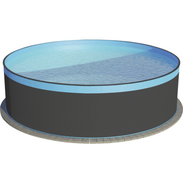 Piscina rotunda cu cadru metalic Ø 350 cm H 90 cm capacitate 7800 l