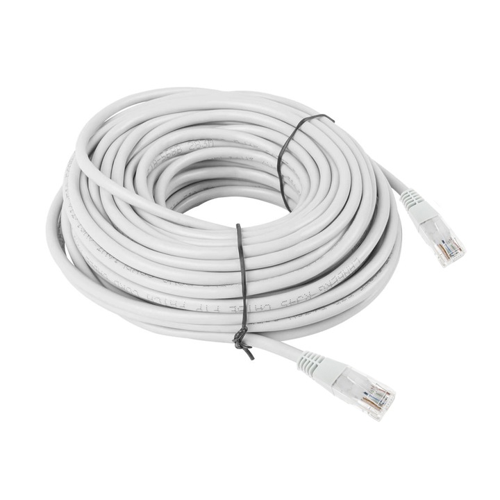 Cablu de retea UTP cat 5e, 25 metri, alb