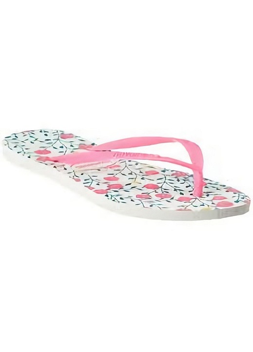 Havaianas papucs, vékony romantikus, fehér virágmintás, 41-42