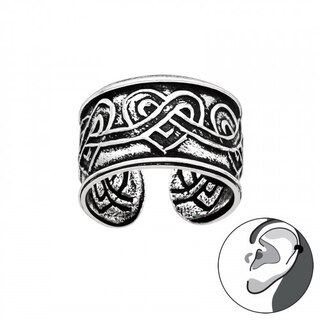 Orecchini A Cerchio Celtici NKlaus In Argento 925 - Diametro 12mm, Finitura Lucida, Unisex