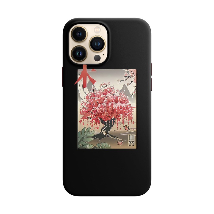 Husa compatibila cu Apple iPhone 13 model Sakura tree, Silicon, TPU, Viceversa
