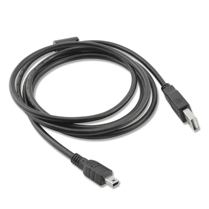 CableWholesale GX adatkábel, USB-A\Mini USB-B, Hi-Speed USB 2.0 MINI 5 Pin, ferrit hengerrel árnyékolt, hossza 1.5m