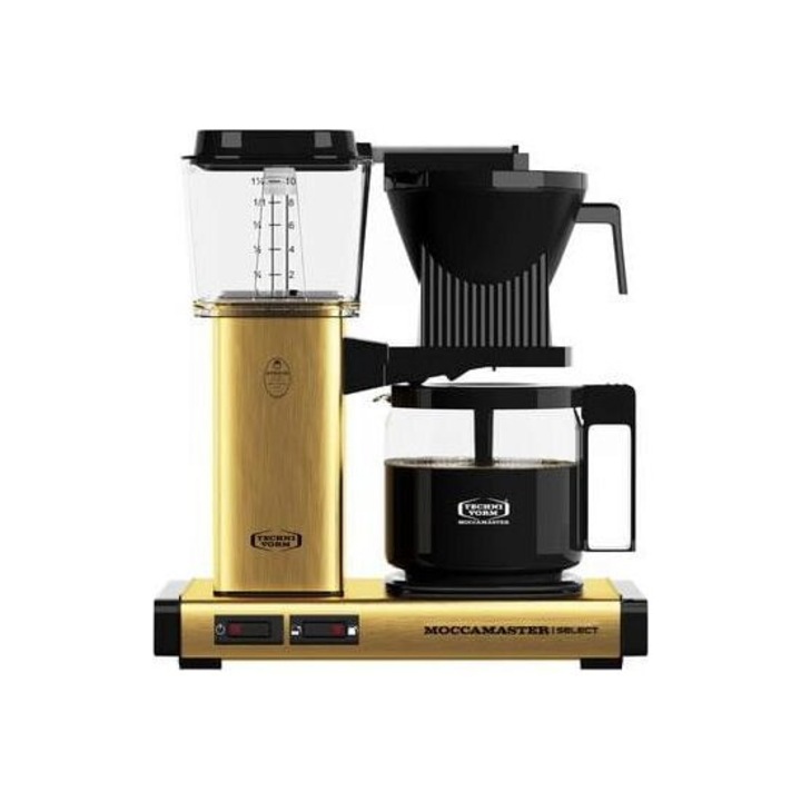 Aparat de cafea Moccamaster Brushed Brass Select, 1400W, 1250ml, 10 cesti