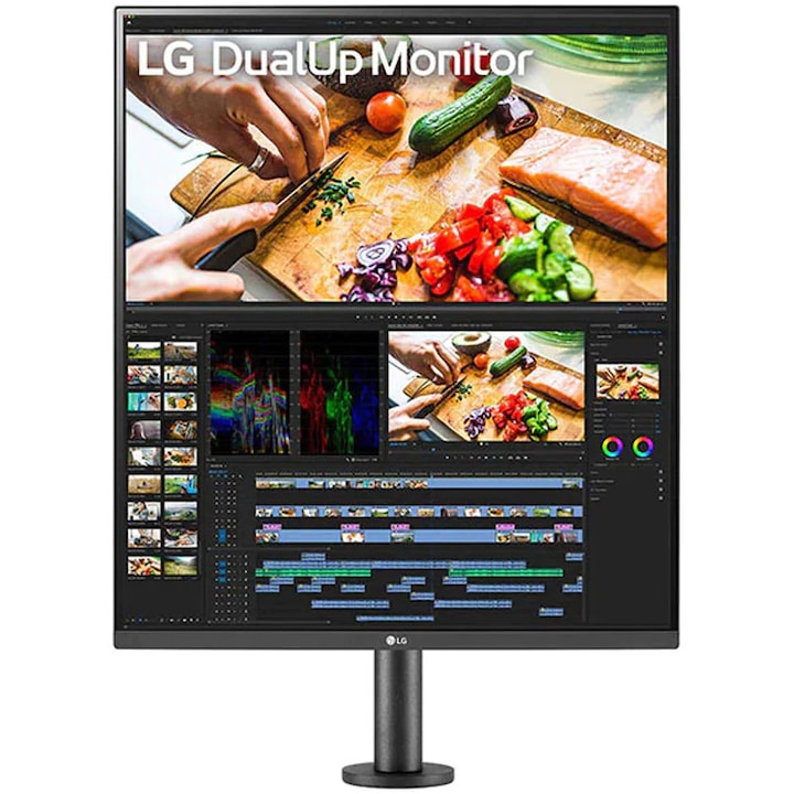 LG 28MQ780-B DualUp Ergonomikus Monitor 28", IPS, 16:18, 2560x2880, 5ms, 300cd, HDMI, DP, HDR, USB-C, DCI-P3 98%, fekete