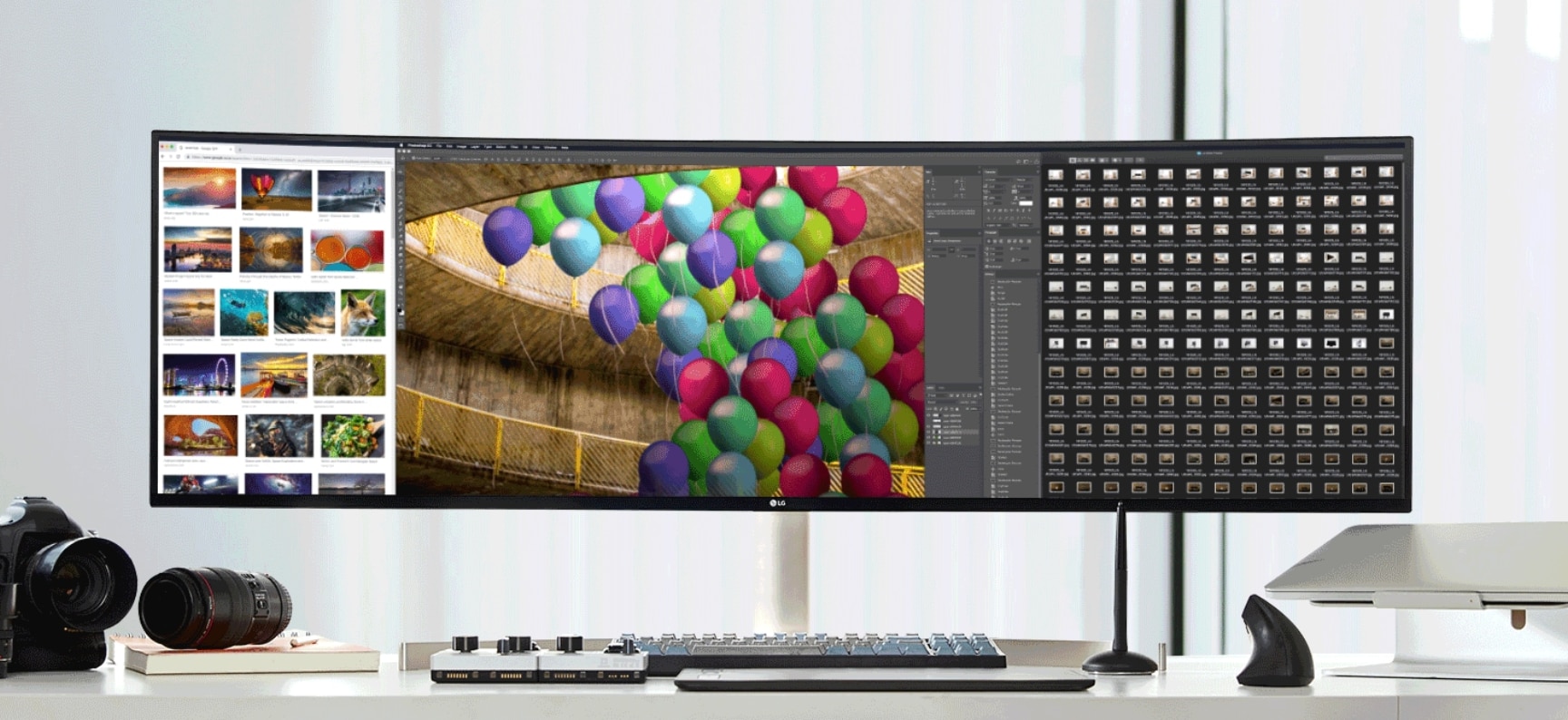 Монитор LG 49", IPS, QHD UltraWide, Извит, 60Hz, 5ms, HDMI, DisplayPort ...