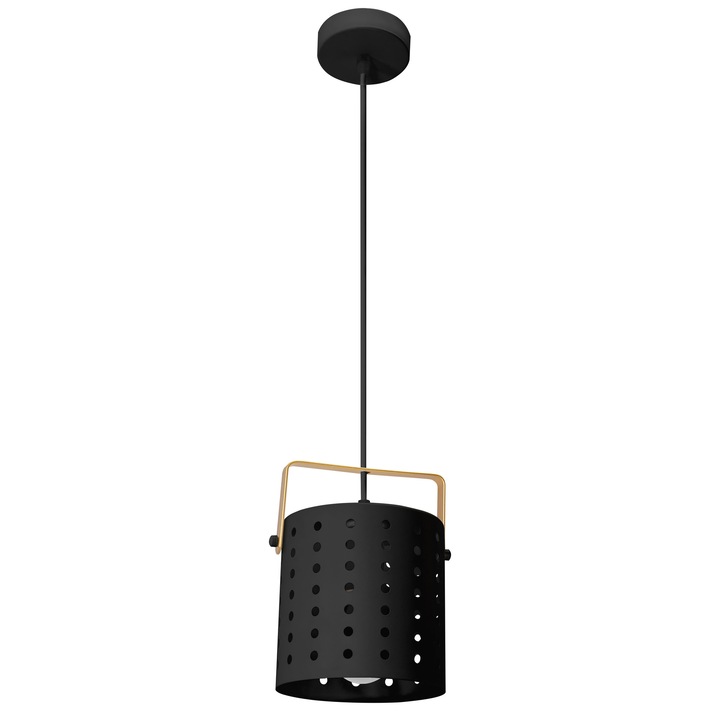 Pendul 1 Sursa E27 60W Metal Black 150x200 mm