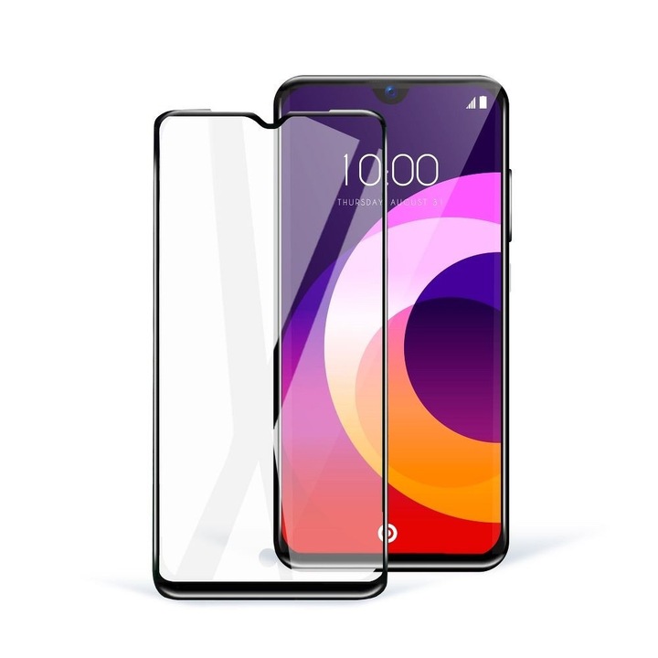5D teljes felületen ragasztós üvegkerámia - OPPO Reno 5 Lite / A94 4G / F19 Pro / Reno 5 F fekete üvegfólia