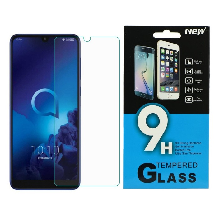 Alcatel 3 (2019) kompatibilis üvegfólia, előlapi, edzett