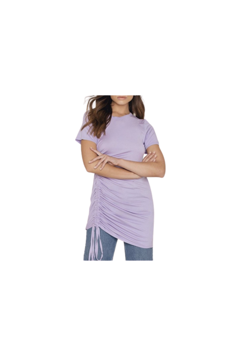 Rochie Rouched side t-shirt, Lila, Lila