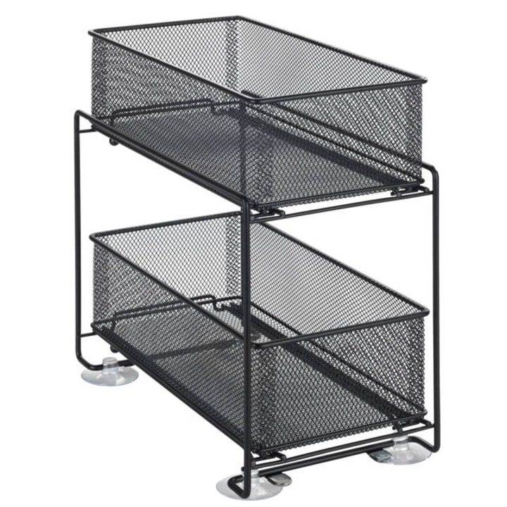 Cos pentru alimente GIOMA, 2 niveluri, Metal, Negru, WENKO