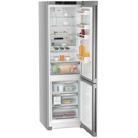 Combina frigorifica Liebherr CNsfd 5733 Plus, No Frost, 371 l, Display Touch, DuoCooling, EasyFresh, H 201.5 cm, Argintiu, Clasa D